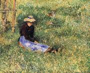 Woman and goats Camille Pissarro